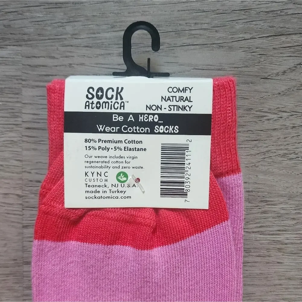 NWT Sock Atomica Women's 'We Make a Perfect Pair' Graphic Crew Socks